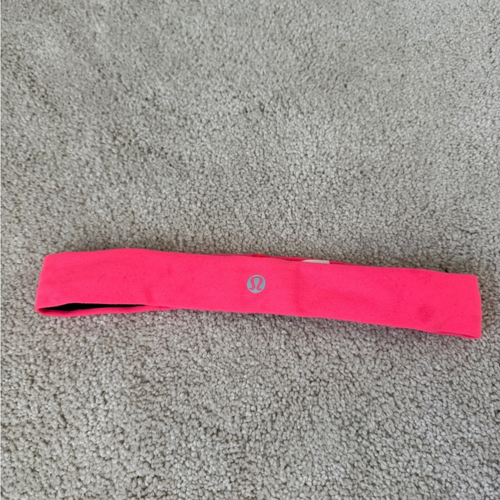 Lululemon Fly Away Tamer Headband Bright Pink
